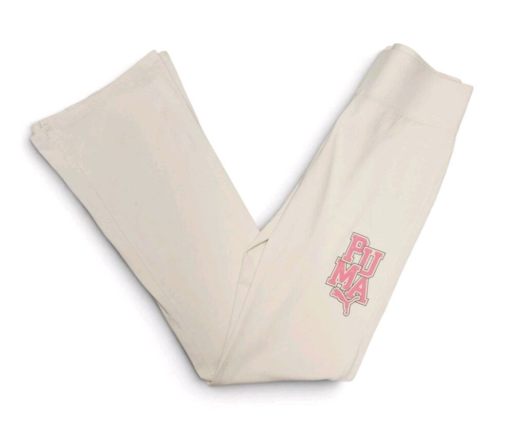 PUMA Class Pack Flare Leggings Youth Girls Ivory Athletic Casual Size XL